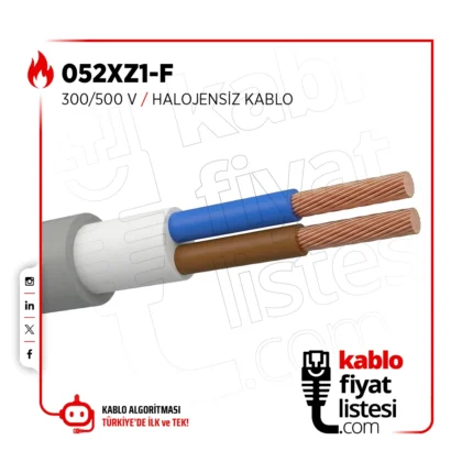40x2,5 mm² 052XZ1-F 300/500 V Halojensiz Kablo - Hes Kablo
