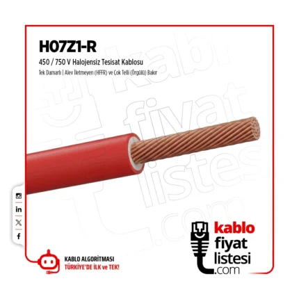 16 mm H07Z1-R (450/750V) Öznur Kablo