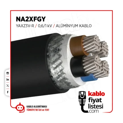 3x300+150 mm² NA2XFGY (YAXZ3V-R) 0,6/1 kV Alüminyum Kablo - Hes Kablo