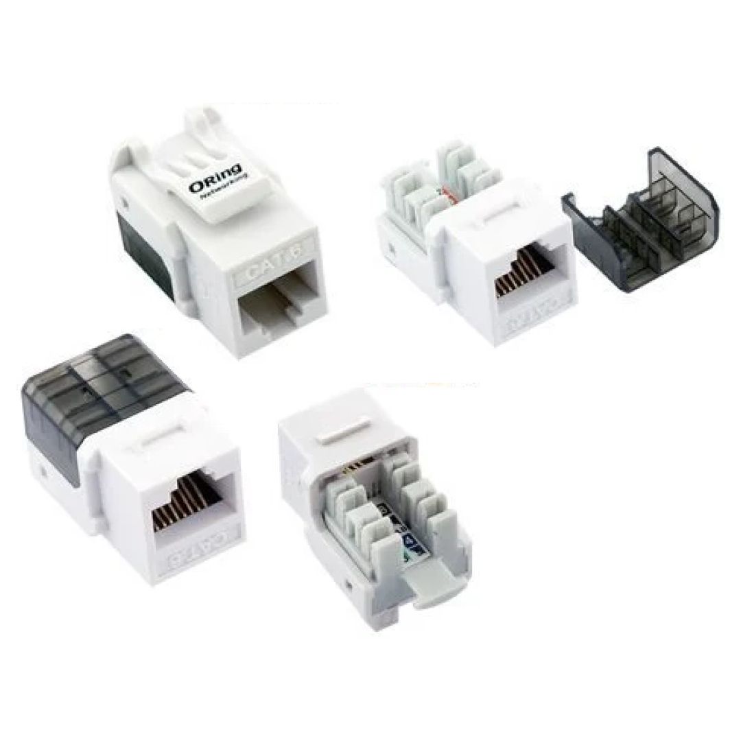ORing Networking KJC6UR Cat6 UTP Keystone Jack – Right Angle (90° / UL94V-0)