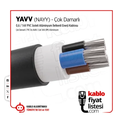 3x50+25 mm YAVV (NAYY) 0,6/1kV Öznur Kablo